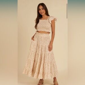 Ruffle Tiered Maxi Skirt & Top | Strawberry Fields